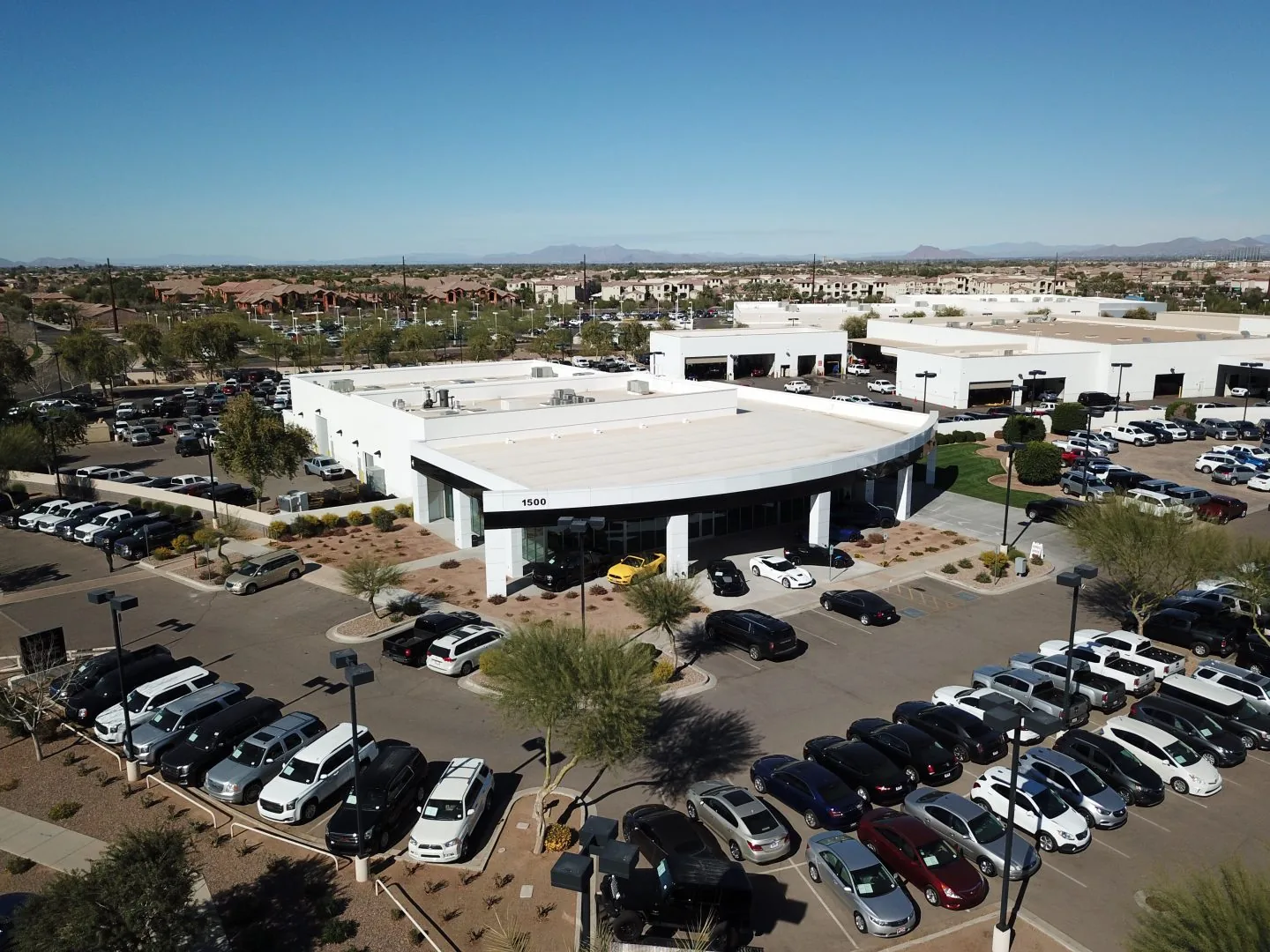 Aerial view of a Porter Brothers commercial site during preconstruction phasing